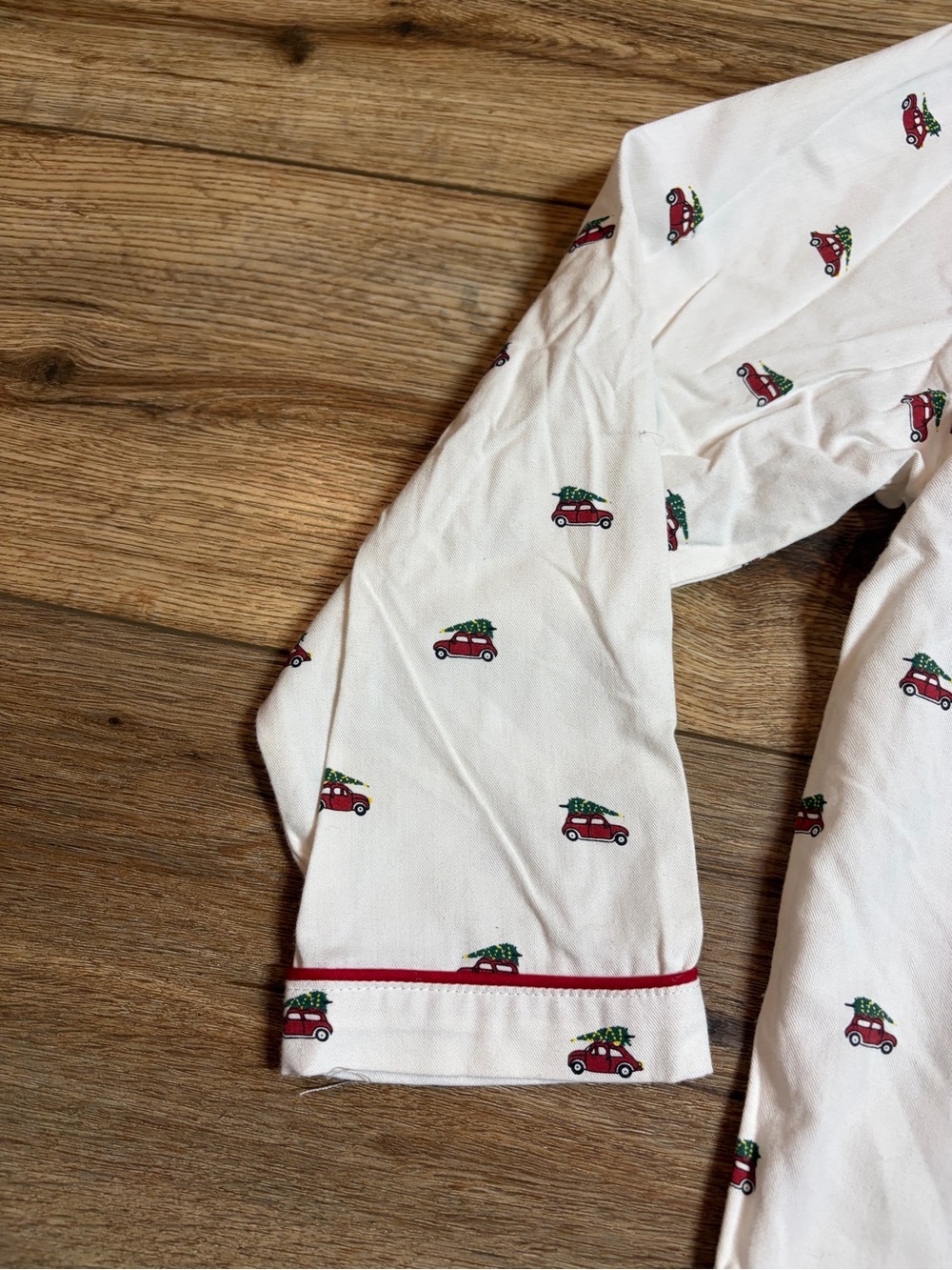 Petite Plume Kids Luxury Twill Pajama Top Holiday Journey Christmas Car - Picture 6 of 9